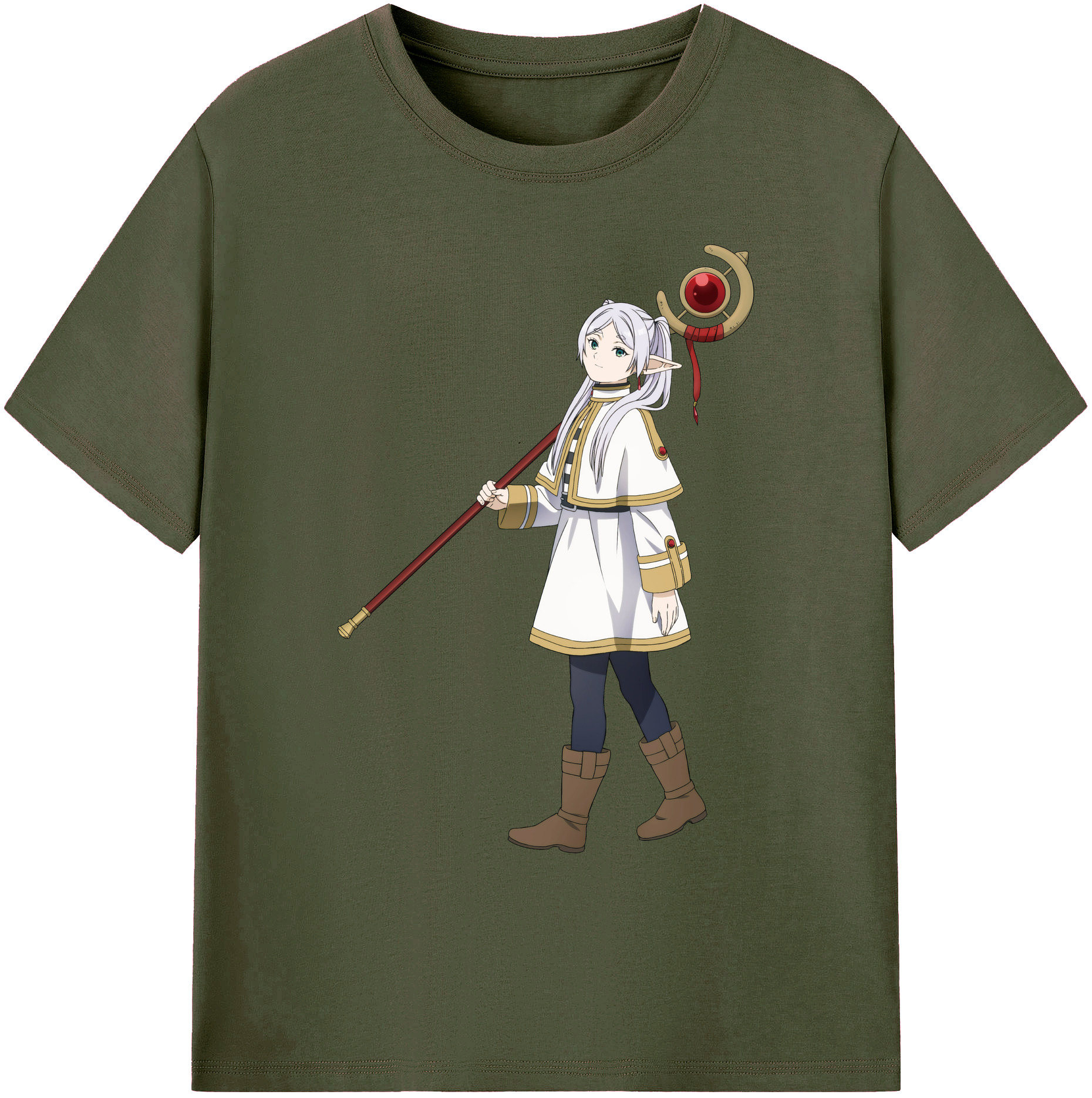 （画像用） 葬送のフリーレン Frieren 綿100％ メンズ半袖Tシャツ｜肌触りやわらか＆通気性